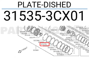 Nissan 315353CX01 PLATE-DISHED