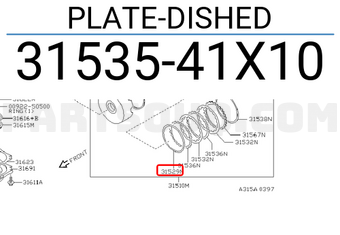 Nissan 3153541X10 PLATE-DISHED