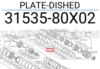 Nissan 3153580X02 PLATE-DISHED