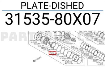 Nissan 3153580X07 PLATE-DISHED