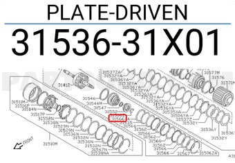 Nissan 3153631X01 PLATE-DRIVEN