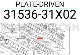 Nissan 3153631X02 PLATE-DRIVEN