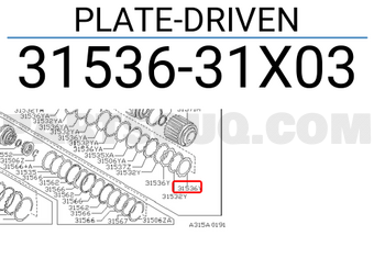 Nissan 3153631X03 PLATE-DRIVEN
