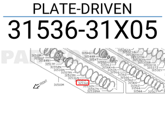 Nissan 3153631X05 PLATE-DRIVEN
