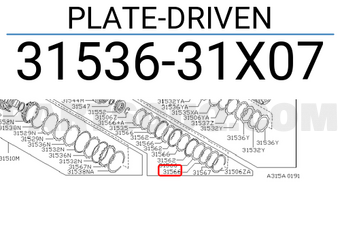 Nissan 3153631X07 PLATE-DRIVEN
