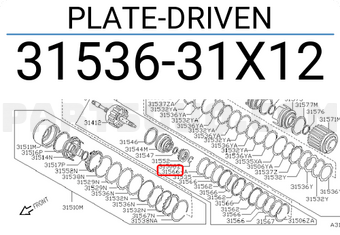Nissan 3153631X12 PLATE-DRIVEN