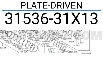Nissan 3153631X13 PLATE-DRIVEN