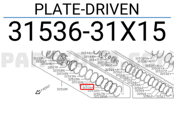 Nissan 3153631X15 PLATE-DRIVEN