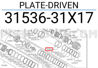 Nissan 3153631X17 PLATE-DRIVEN