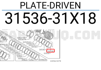 Nissan 3153631X18 PLATE-DRIVEN