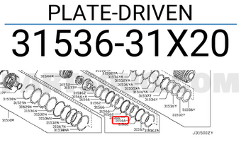 Nissan 3153631X20 PLATE-DRIVEN