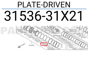 Nissan 3153631X21 PLATE-DRIVEN