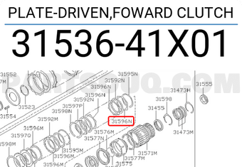 Nissan 3153641X01 PLATE-DRIVEN,FOWARD CLUTCH