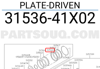 Nissan 3153641X02 PLATE-DRIVEN