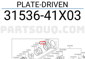 Nissan 3153641X03 PLATE-DRIVEN