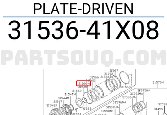 Nissan 3153641X08 PLATE-DRIVEN