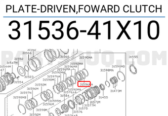 Nissan 3153641X10 PLATE-DRIVEN,FOWARD CLUTCH