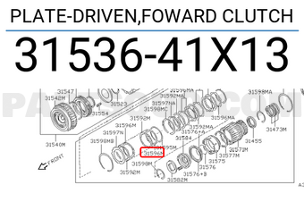 Nissan 3153641X13 PLATE-DRIVEN,FOWARD CLUTCH