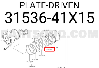 Nissan 3153641X15 PLATE-DRIVEN