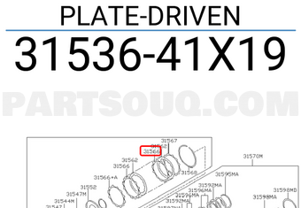 Nissan 3153641X19 PLATE-DRIVEN