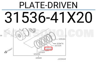 Nissan 3153641X20 PLATE-DRIVEN