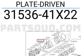 Nissan 3153641X22 PLATE-DRIVEN