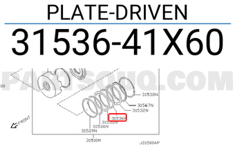 Nissan 3153641X60 PLATE-DRIVEN