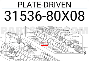 Nissan 3153680X08 PLATE-DRIVEN