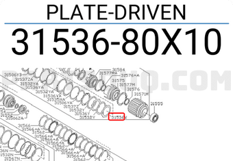 Nissan 3153680X10 PLATE-DRIVEN