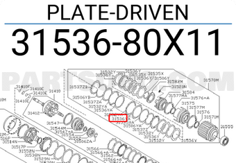Nissan 3153680X11 PLATE-DRIVEN
