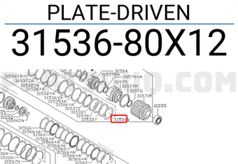 Nissan 3153680X12 PLATE-DRIVEN