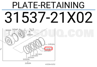 Nissan 3153721X02 PLATE-RETAINING