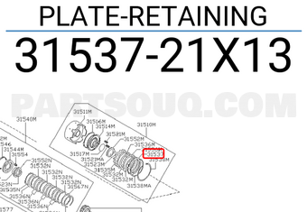 Nissan 3153721X13 PLATE-RETAINING