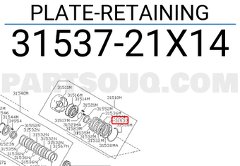 Nissan 3153721X14 PLATE-RETAINING