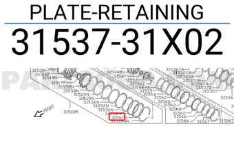 Nissan 3153731X02 PLATE-RETAINING