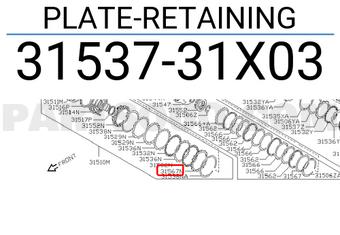 Nissan 3153731X03 PLATE-RETAINING