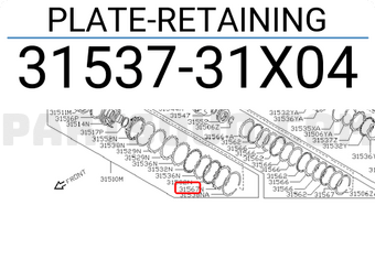 Nissan 3153731X04 PLATE-RETAINING