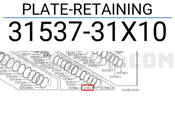 Nissan 3153731X10 PLATE-RETAINING