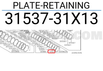 Nissan 3153731X13 PLATE-RETAINING