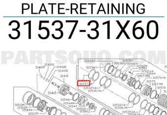 Nissan 3153731X60 PLATE-RETAINING