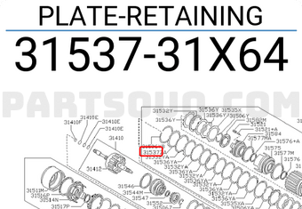 Nissan 3153731X64 PLATE-RETAINING