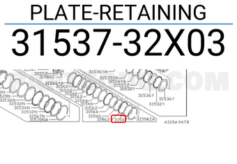 Nissan 3153732X03 PLATE-RETAINING