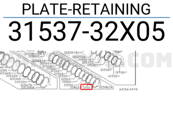 Nissan 3153732X05 PLATE-RETAINING