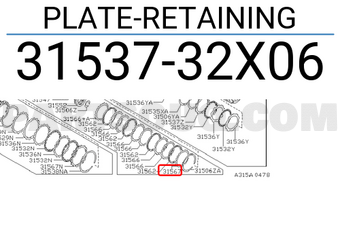Nissan 3153732X06 PLATE-RETAINING