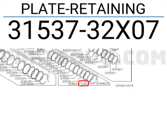 Nissan 3153732X07 PLATE-RETAINING