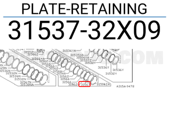 Nissan 3153732X09 PLATE-RETAINING