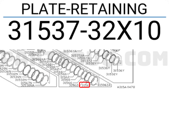 Nissan 3153732X10 PLATE-RETAINING