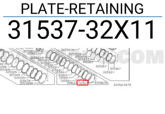 Nissan 3153732X11 PLATE-RETAINING