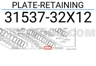 Nissan 3153732X12 PLATE-RETAINING