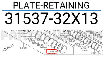 Nissan 3153732X13 PLATE-RETAINING